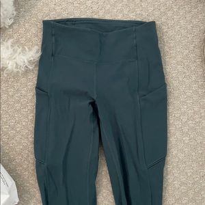 Teal Cropped Lululemon Leggings